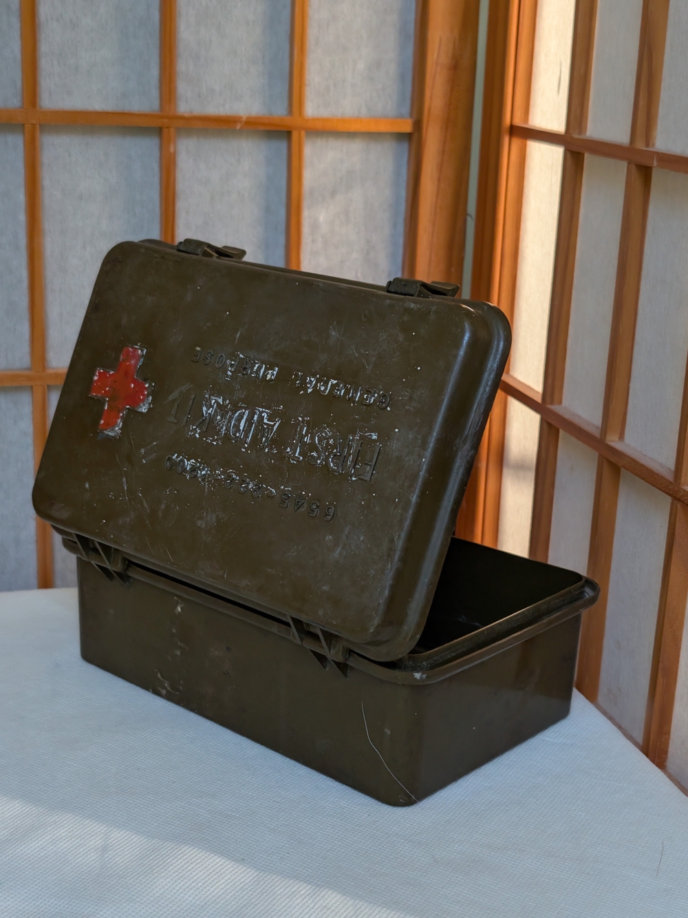 Vintage Vietnam Era US Military First Aid Box (Empty) - Historic USA War Contain